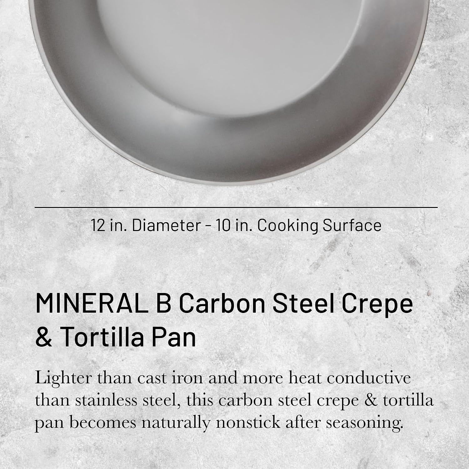 De Buyer Mineral B Crêpepan - Koolstofstaal - 30 cm - Zilver