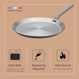 De Buyer Mineral B Crêpepan - Koolstofstaal - 30 cm - Zilver