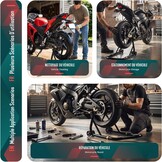 Motorfiets Achterwiel Stand Zwart
