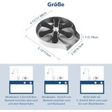 Dyna-Living Roestvrijstalen glaspoeler, automatische glazen spoelbak, kopwasmachine, flessenwasmachine, ingebedde glasafdruiprek voor keukenspoelbak, bar, thuis (pistoolgrijs)