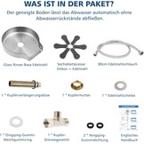Dyna-Living Roestvrijstalen glaspoeler, automatische glazen spoelbak, kopwasmachine, flessenwasmachine, ingebedde glasafdruiprek voor keukenspoelbak, bar, thuis (pistoolgrijs)