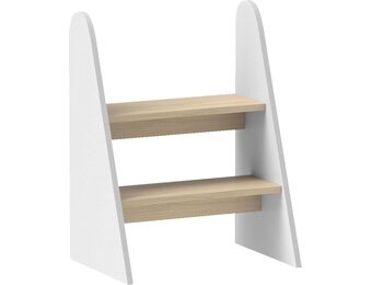 AIYAPLAY 2-traps kruk voor kinderen 3-8 jaar, 20kg, wit hout