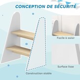 AIYAPLAY 2-traps kruk voor kinderen 3-8 jaar, 20kg, wit hout