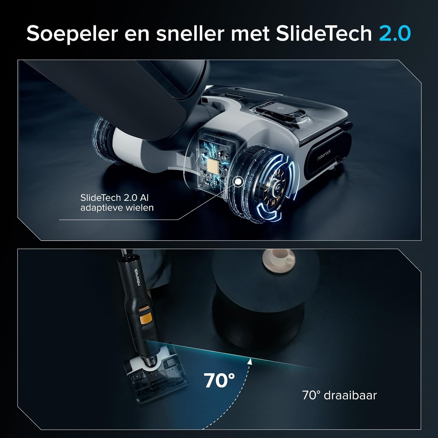 Roborock F25 XT Draadloze Steelstofzuiger en Dweil – 20.000Pa Zuigkracht