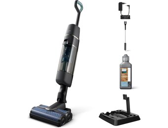 Philips AquaTrio 7000 Series XW7110/01 Draadloze Stofzuiger en Dweil - Antraciet/Champagne