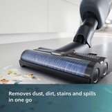 Philips AquaTrio 7000 Series XW7110/01 Draadloze Stofzuiger en Dweil - Antraciet/Champagne
