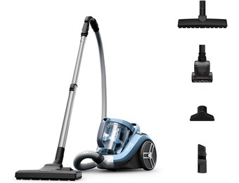 Rowenta Compact Power XXL Stofzuiger zonder zak - 550W - 2,5L - Blauw/Zilver