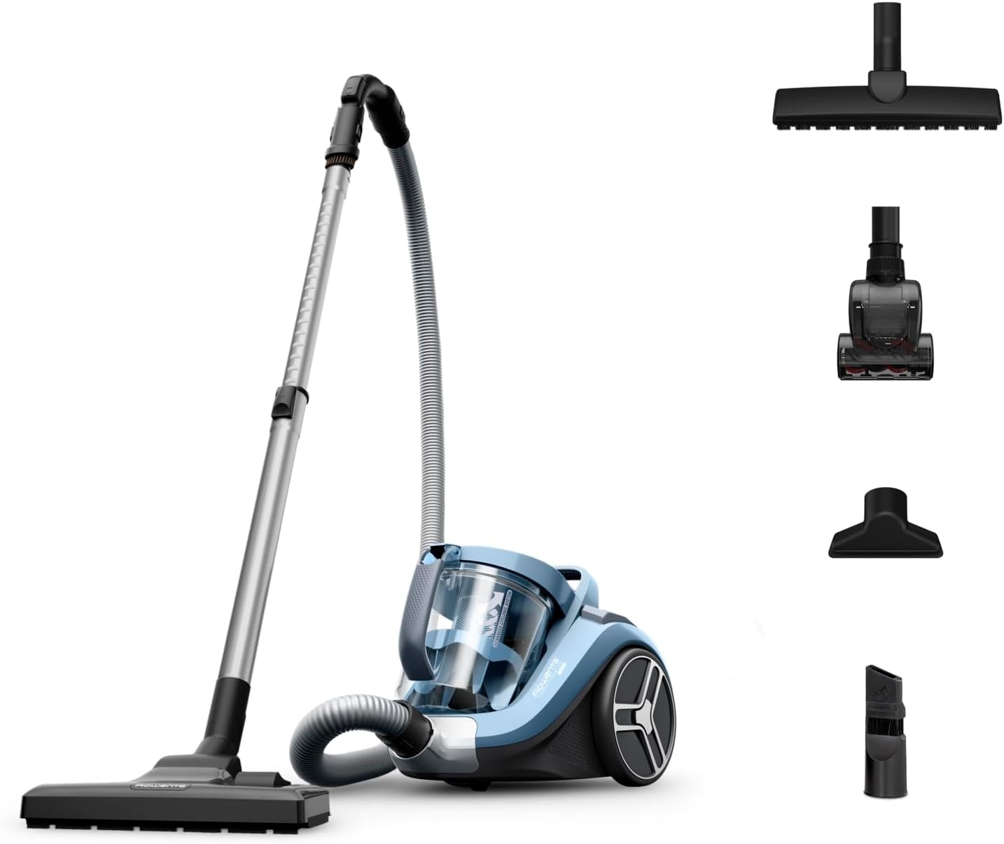 Rowenta Compact Power XXL Stofzuiger zonder zak - 550W - 2,5L - Blauw/Zilver