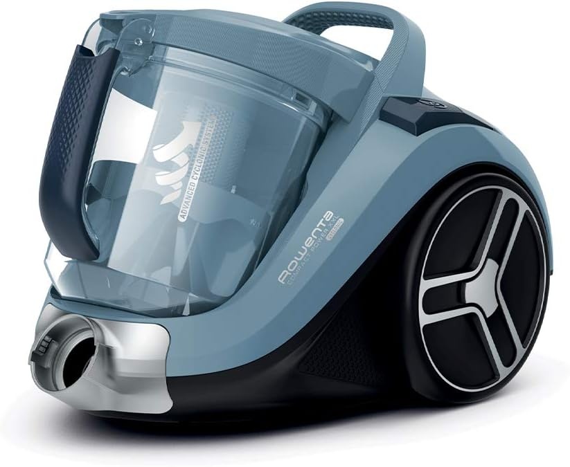 Rowenta Compact Power XXL Stofzuiger zonder zak - 550W - 2,5L - Blauw/Zilver