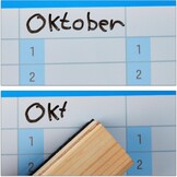 Relaxdays whiteboard planner, jaarplanner, magnetisch, planbord met pennenbakje, kantoor, magneetbord 60 x 90 cm, wit