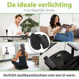 feela. Orthopedisch Zitkussen - Ergonomisch Traagschuim - Stuitbeenondersteuning - Zwart - 45 x 36 x 7 cm