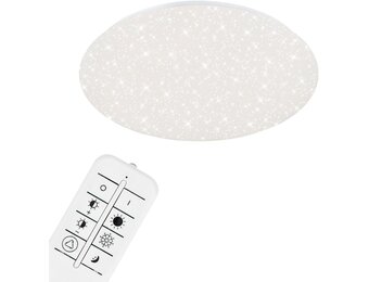 Briloner Leuchten - Led-plafondlamp met sterrendecoratie, plafondlamp dimbaar, kleurtemperatuur instelbaar, 40 W, 4000 lumen, Ø: 49,5 cm. - Maat 48 cm