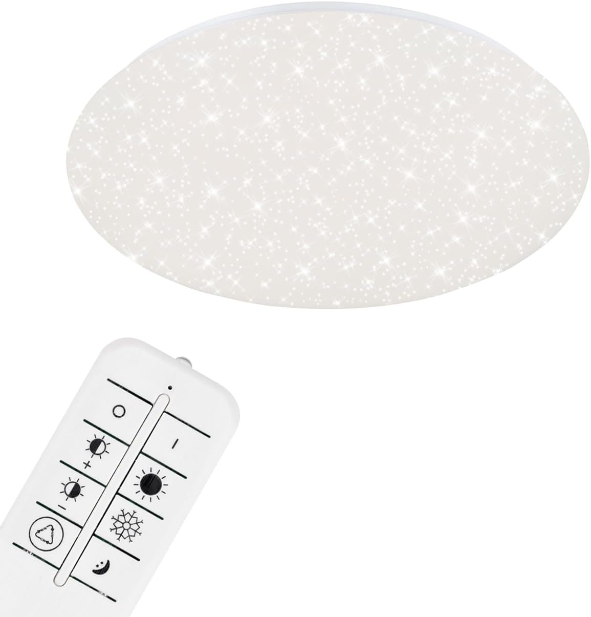 Briloner Leuchten - Led-plafondlamp met sterrendecoratie, plafondlamp dimbaar, kleurtemperatuur instelbaar, 40 W, 4000 lumen, Ø: 49,5 cm. - Maat 48 cm