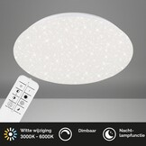 Briloner Leuchten - Led-plafondlamp met sterrendecoratie, plafondlamp dimbaar, kleurtemperatuur instelbaar, 40 W, 4000 lumen, Ø: 49,5 cm. - Maat 48 cm