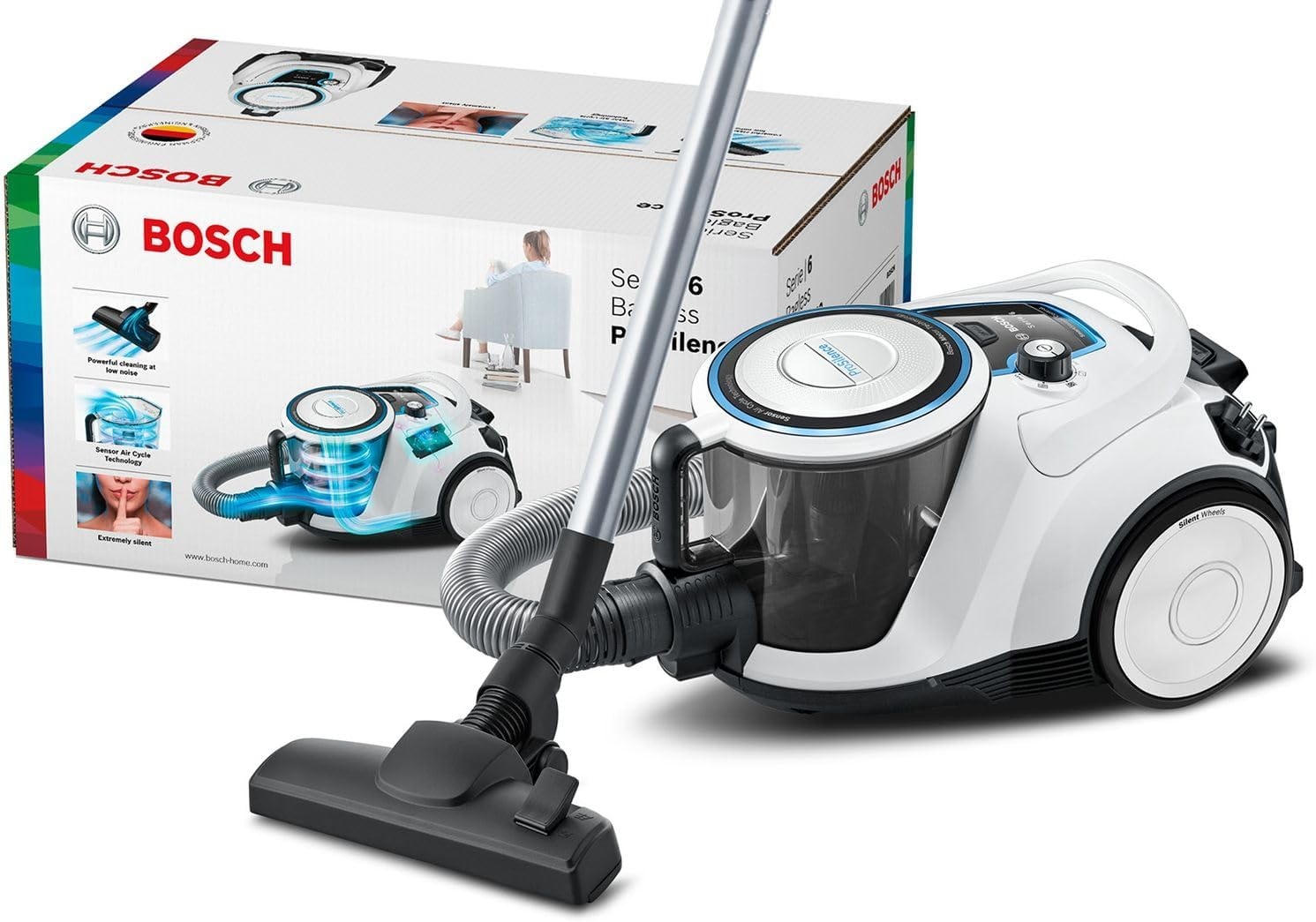 Bosch BGC41LSIL Series 6 Stofzuiger zonder zak - 600W - Wit