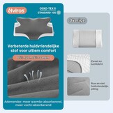 Elviros Orthopedisch Traagschuim Kussen 66x42 cm - Ergonomisch Neksteunkussen Donkergrijs