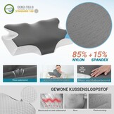 Elviros Orthopedisch Traagschuim Kussen 66x42 cm - Ergonomisch Neksteunkussen Donkergrijs