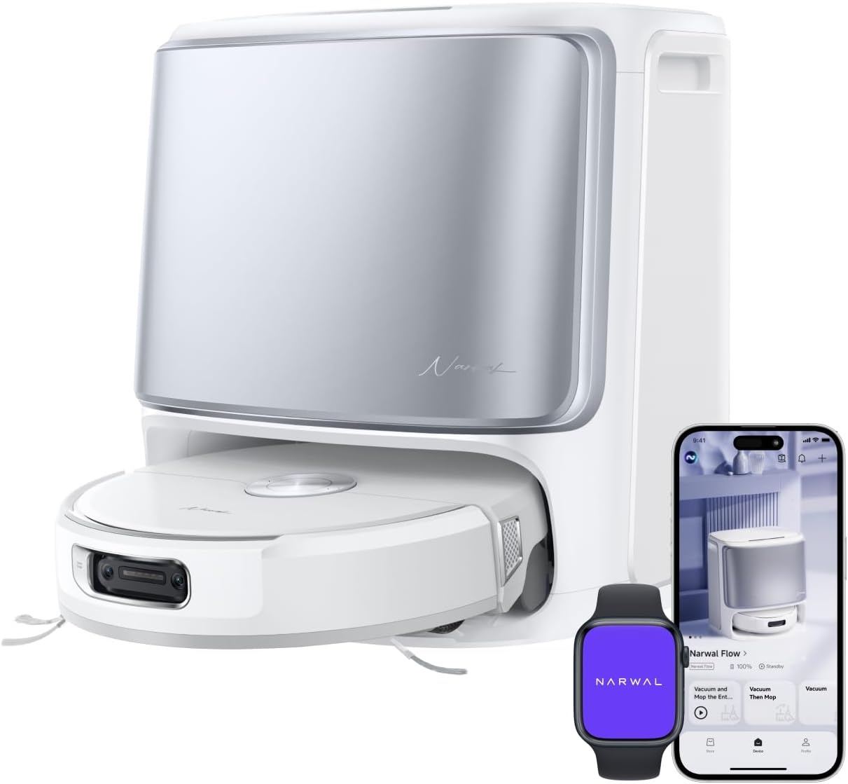 NARWAL Flow Robotstofzuiger en Dweil – 22.000 Pa zuigkracht – Narwhal Flow