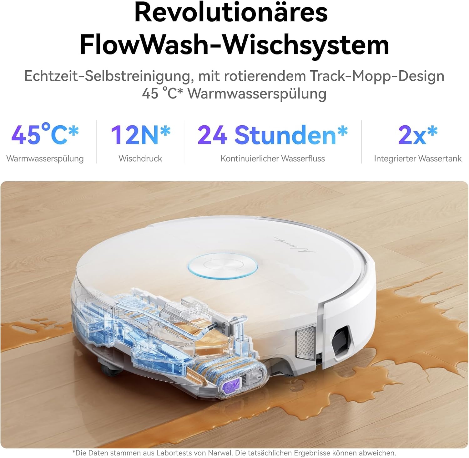 NARWAL Flow Robotstofzuiger en Dweil – 22.000 Pa zuigkracht – Narwhal Flow