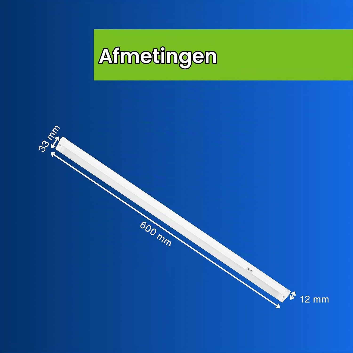 REV LED onderbouwlamp keuken - 60cm, 8W, 680lm, 3000K, dimbaar, wit - Maat 60cm