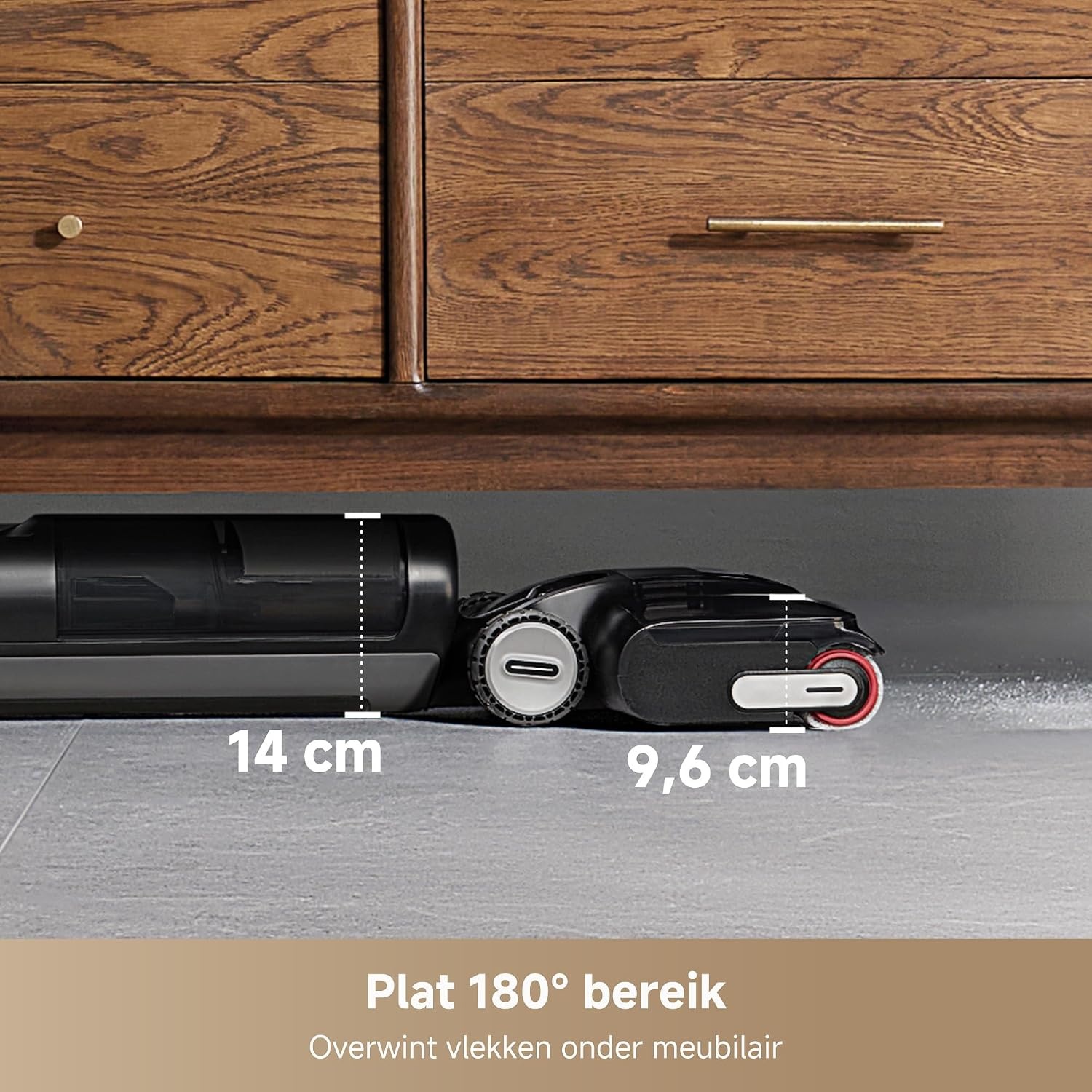 DREAME H12 Pro FlexReach nat- en droogstofzuiger, 180° liggend, 18.000 Pa