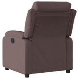 vidaXL Fauteuil verstelbaar stof donkerbruin