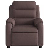 vidaXL Fauteuil verstelbaar stof donkerbruin