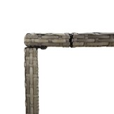 Bartafel met Glazen Blad 180x70x110 cm - Poly Rattan Grijs (34% Korting)
