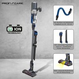 ProfiCare PC-BS 3085 A Draadloze Steelstofzuiger met Accu - Antraciet/Blauw