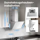 COMFEE CH60J64ET4A2W Wandafzuigkap 60 cm Wit - 380 m³/u