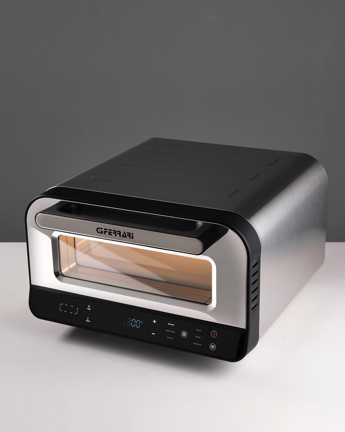 G3 Ferrari Pizza Pro G10204 Pizzaoven - 1700W - 450°C - Met vuurvaste steen - RVS