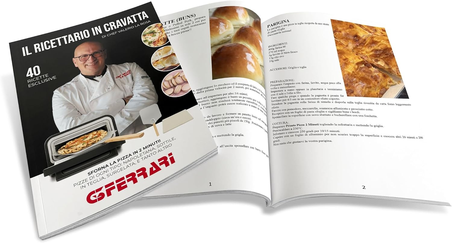 G3 Ferrari Pizza Pro G10204 Pizzaoven - 1700W - 450°C - Met vuurvaste steen - RVS