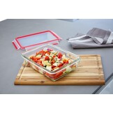 Emsa Clip & Close Glazen vershouddoos, 3 liter, stapelbaar N10412 - Maat 3 l