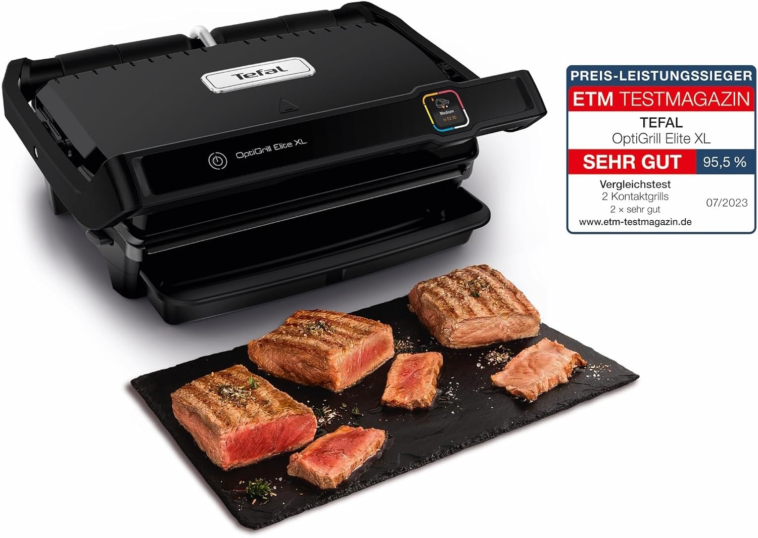Tefal OptiGrill Elite XL Slimme contactgrill met grillassistent GC7608