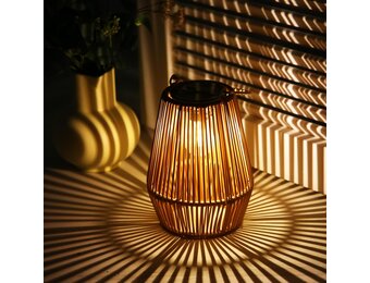 Zonneverlichting voor buiten, tuin, vintage hangende lantaarns op zonne-energie - waterdichte buitenverlichting op zonne-energie voor Halloween, kerstversiering, terras en paddecoratie