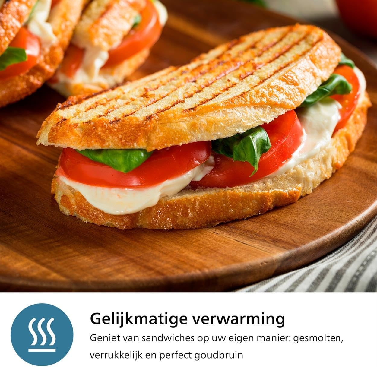 Philips Sandwichmaker 5000-3 Platensets voor Panini & Wafels
