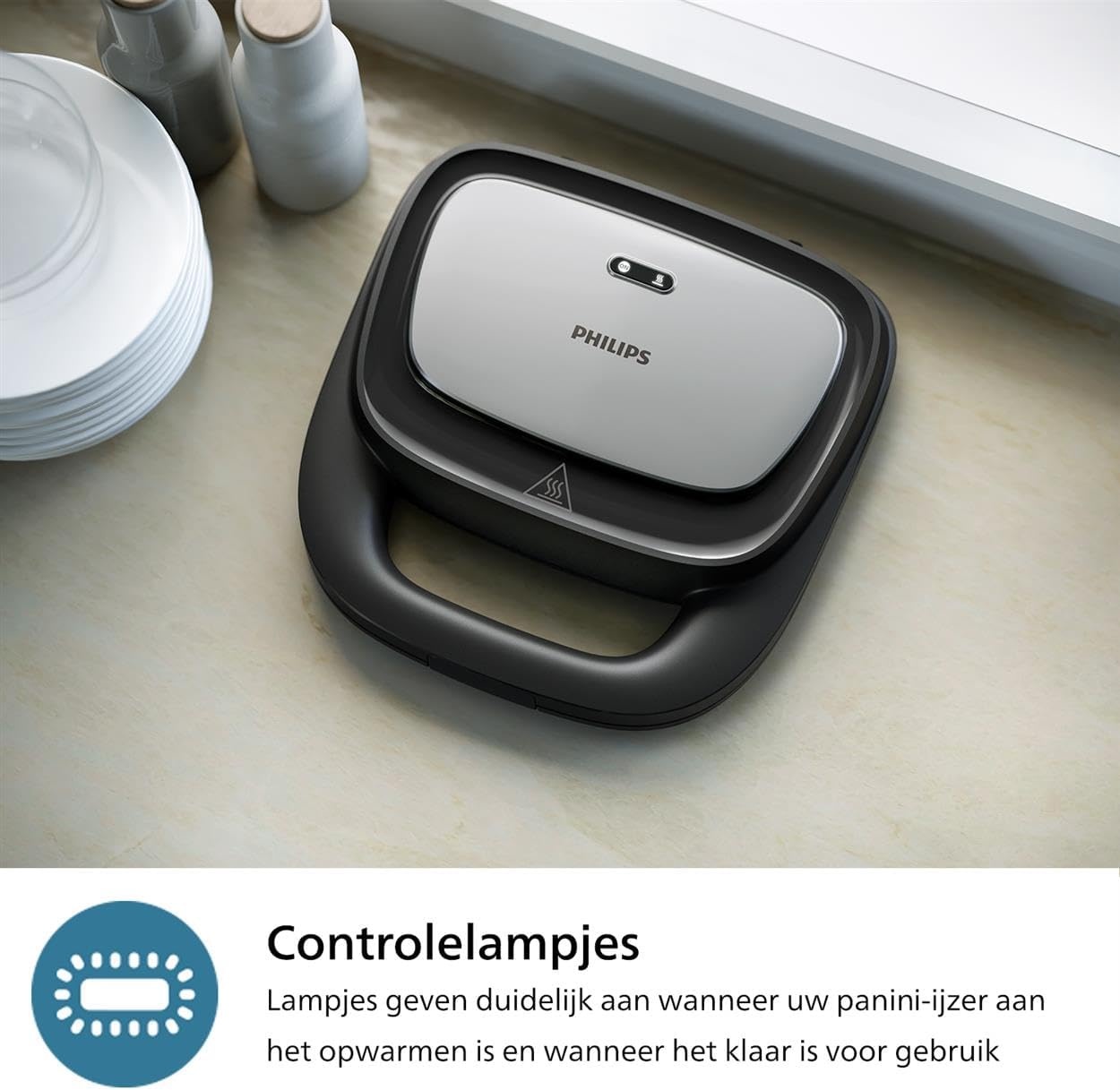 Philips Sandwichmaker 5000-3 Platensets voor Panini & Wafels