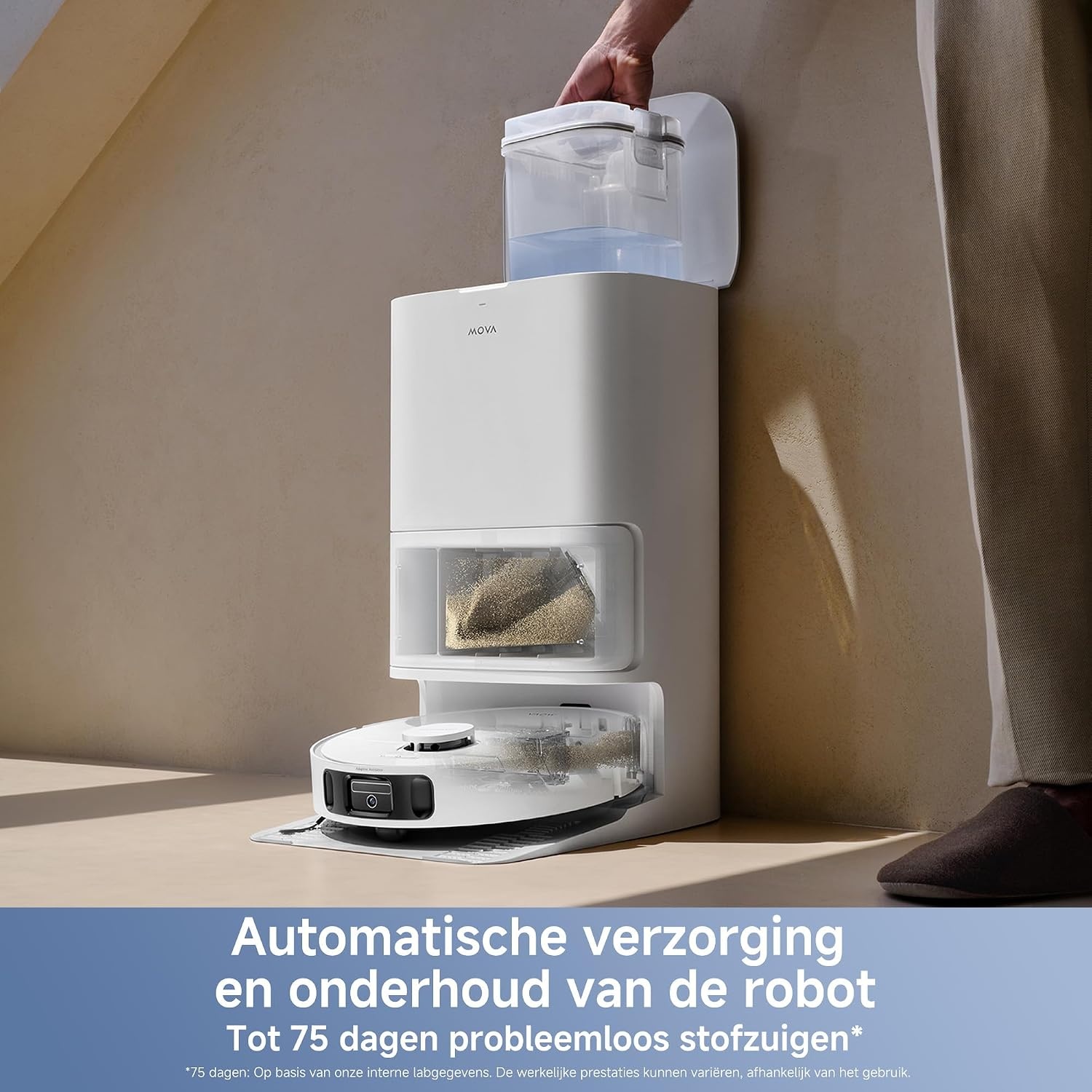 Mova E40 Ultra Robotstofzuiger met Dweilfunctie - Wit - 35 cm breed