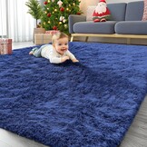 Homaxy Grote, zachte, antislip, wasbare vloermat met hoge pluche, voor woonkamer, slaapkamer, kinderkamer en kinderkamer, 200 x 280 cm