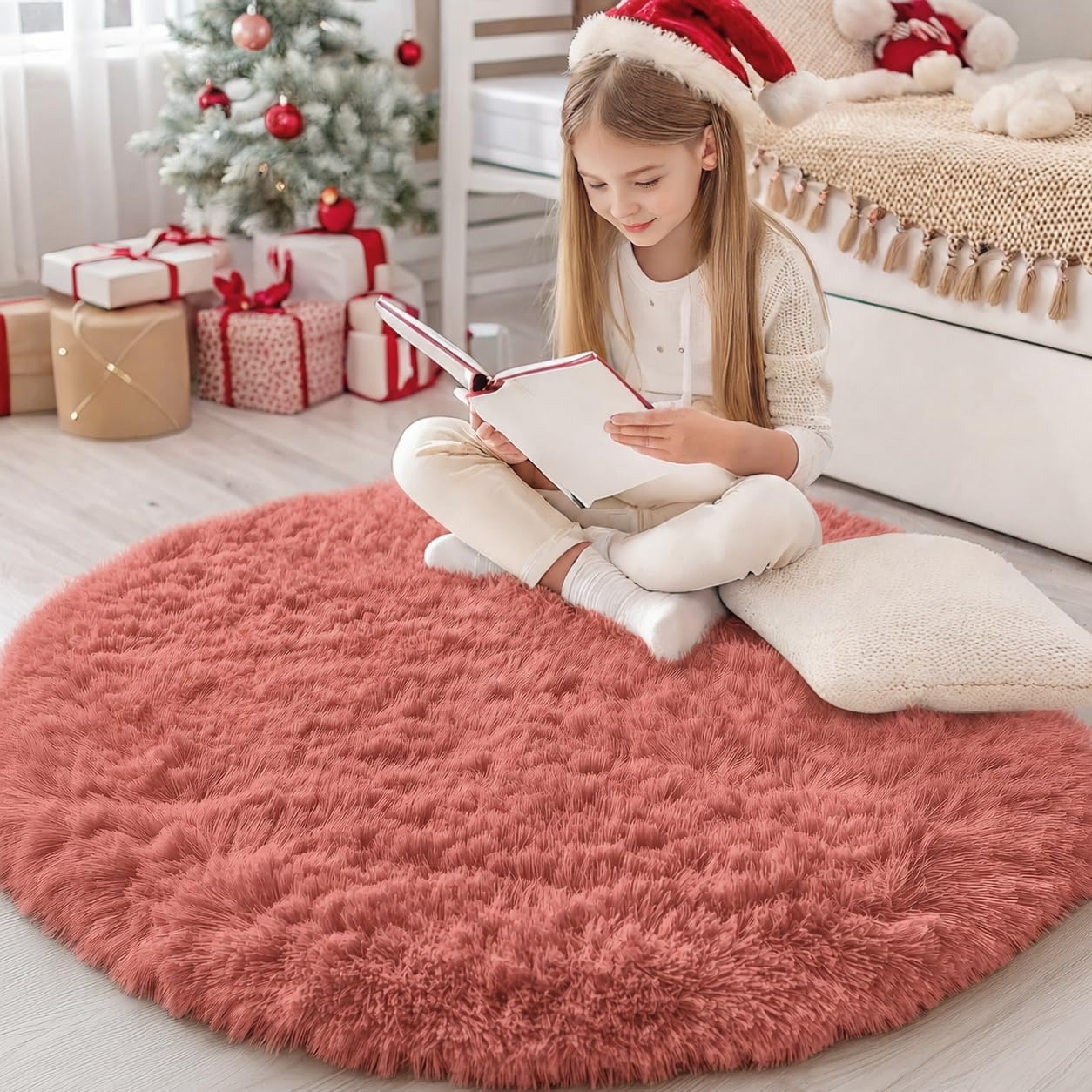 Homaxy Grote, zachte, antislip, wasbare vloermat met hoge pluche, voor woonkamer, slaapkamer, kinderkamer en kinderkamer, 200 x 280 cm