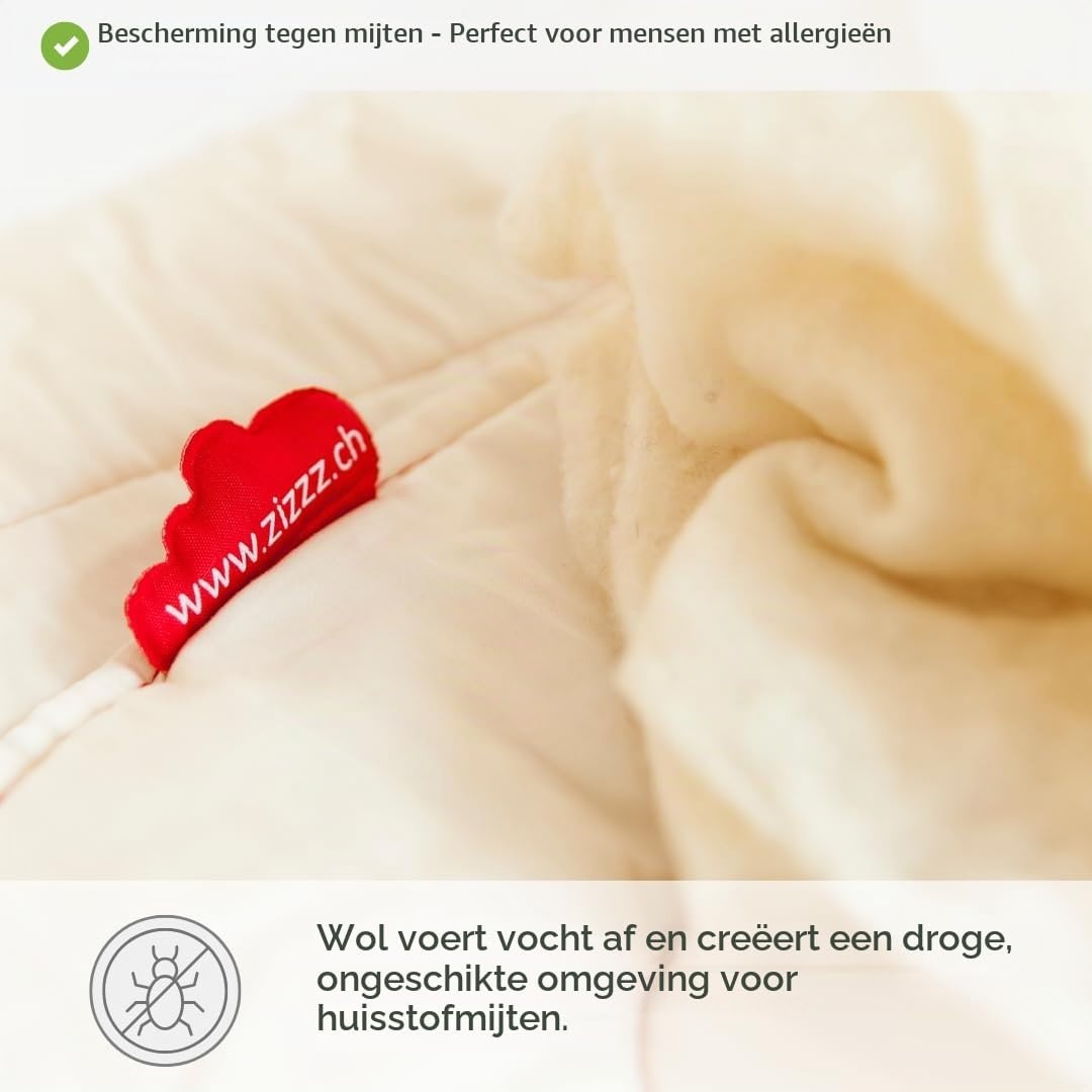 Zizzz Premium Wol Deken – Zachte en Warme Swisswool, Perfect voor 4 Seizoenen - Maat 220 x 240 cm