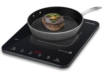 CASO ProSlim 2000 Mobiele inductiekookplaat, 2000 W, inductiekookplaat, 10 vermogens- en temperatuurniveaus, touch, led-display, kookplaat auto-offerherkenning, timer, oververhittingsbeveiliging