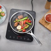 CASO ProSlim 2000 Mobiele inductiekookplaat, 2000 W, inductiekookplaat, 10 vermogens- en temperatuurniveaus, touch, led-display, kookplaat auto-offerherkenning, timer, oververhittingsbeveiliging