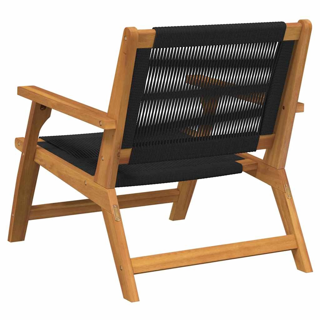 vidaXL Tuin Relax Stoel 2 st Zwart Massief Acaciahout
