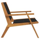 vidaXL Tuin Relax Stoel 2 st Zwart Massief Acaciahout