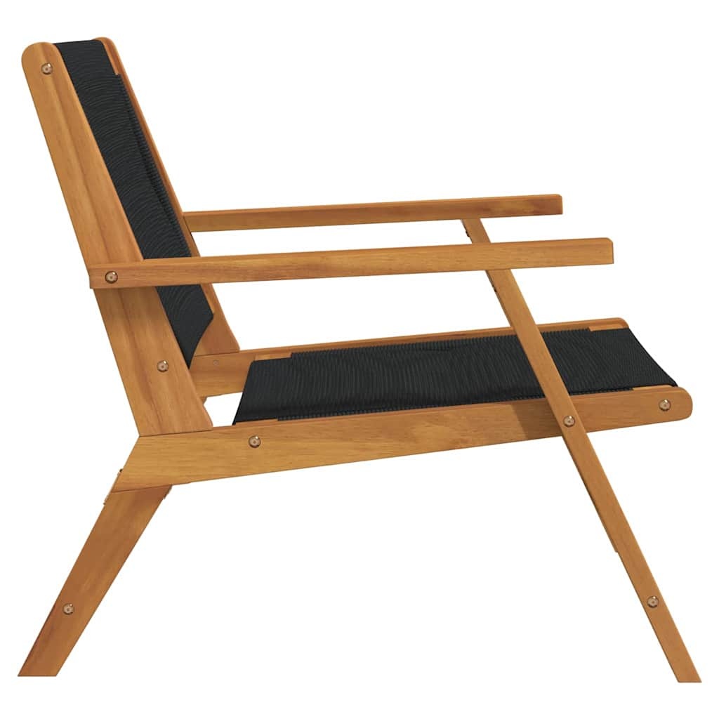 vidaXL Tuin Relax Stoel 2 st Zwart Massief Acaciahout