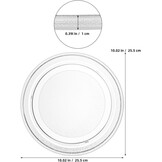Angoily Draaiplateau van glas 25,5 cm voor magnetron, hittebestendig, onbreekbaar, vervangende draaiplaat, gemakkelijk te reinigen