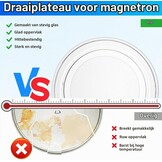 Angoily Draaiplateau van glas 25,5 cm voor magnetron, hittebestendig, onbreekbaar, vervangende draaiplaat, gemakkelijk te reinigen