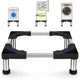 Wasmachine-onderstel, wasmachinekast, voetstuk voor koelkast, droger en vriezer, berenbelasting, 150 kg, verstelbare breedte hoogte (40-60 cm, 13-16 cm)