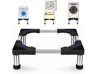 Wasmachine-onderstel, wasmachinekast, voetstuk voor koelkast, droger en vriezer, berenbelasting, 150 kg, verstelbare breedte hoogte (40-60 cm, 13-16 cm)